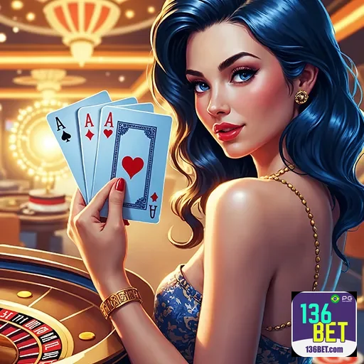 Imagem ilustrativa de cassino no site 136bet, com jogos e ambientes de aposta online vibrantes